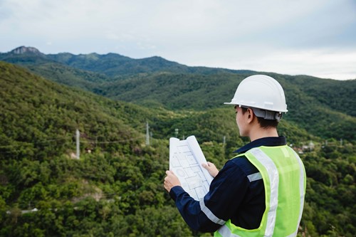 environmental worker out in the field